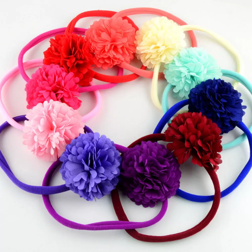 10PCS  About 33cm Nylon Baby Headbands Run-Resistant Headbands Wholesale nylon elastic one size fits all Stretchy Baby Headbands DIY Baby Headbands color 1