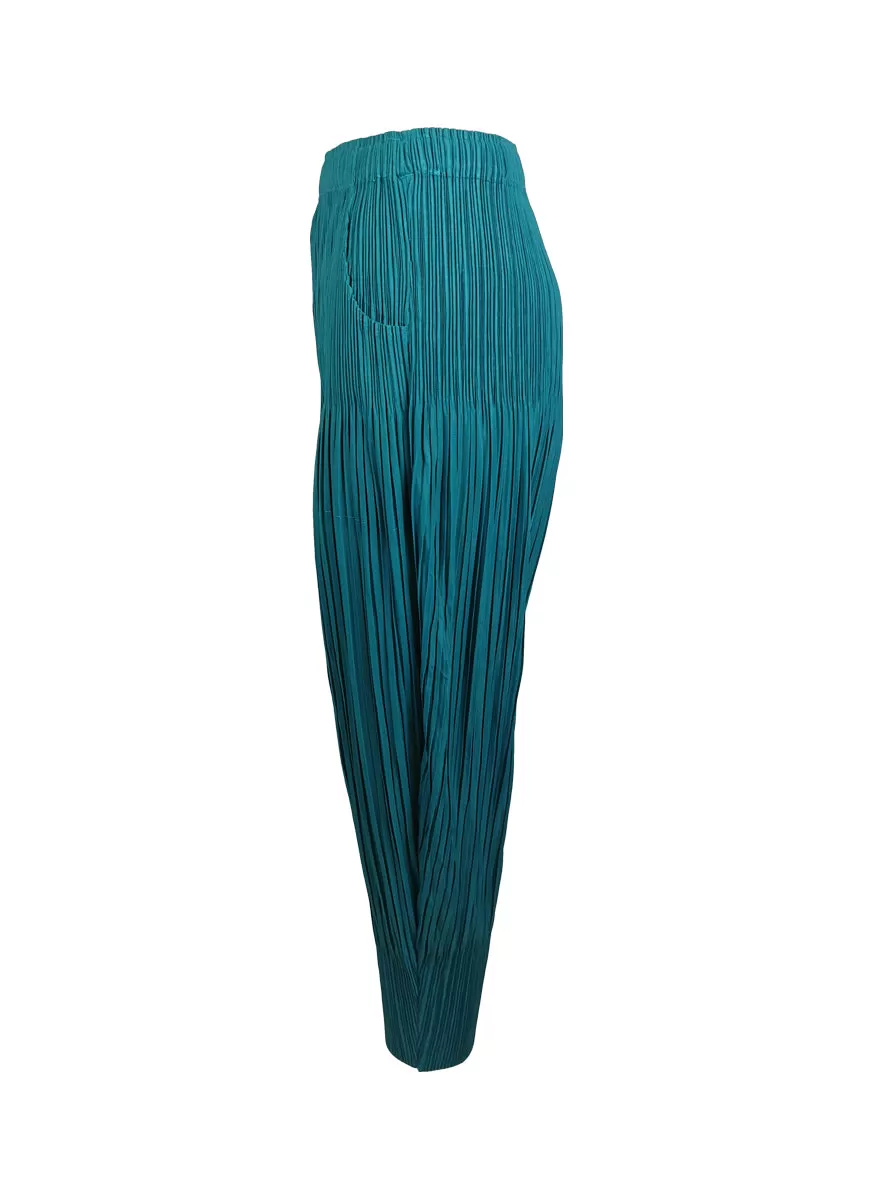 3190069 Pleats Jogger Pants *Turquoise *Backorder