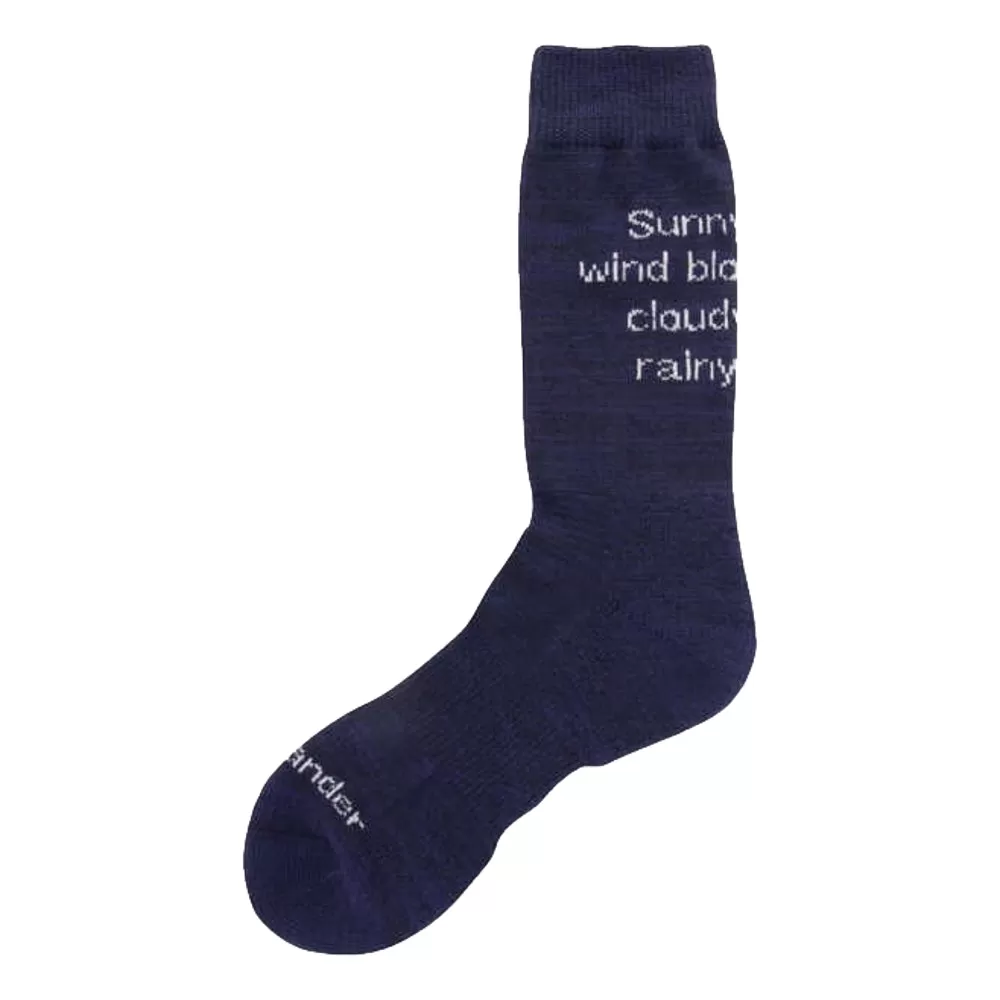 AND WANDER PE/CO PILE SOCKS-NAVY