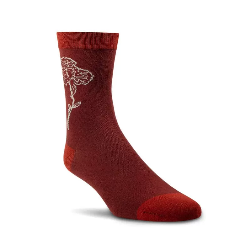 Ariat Ladies Charm Crew Socks Burnt Brick Toile