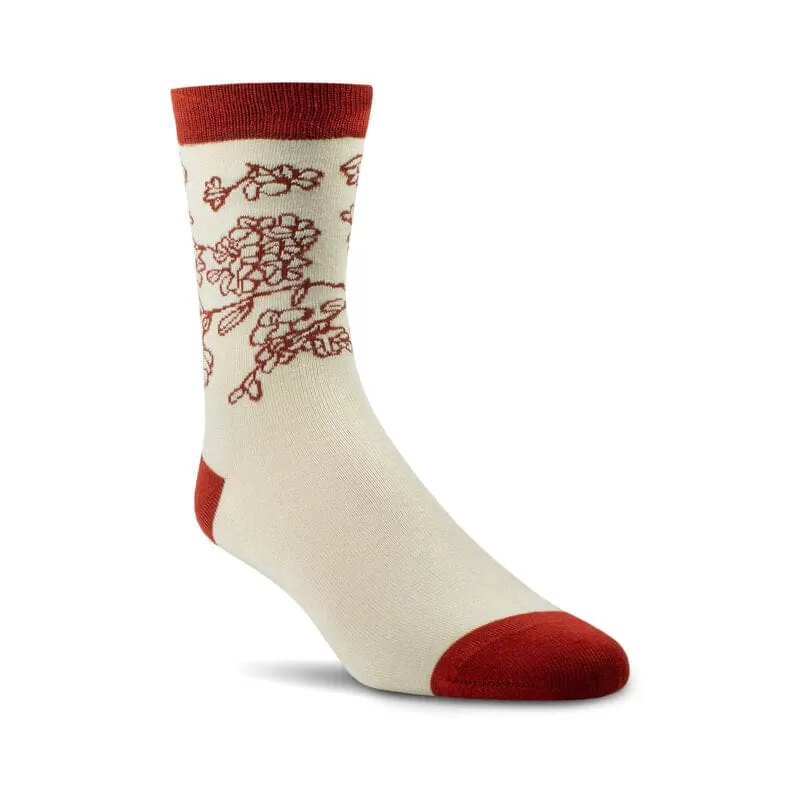 Ariat Ladies Charm Crew Socks Burnt Brick Toile