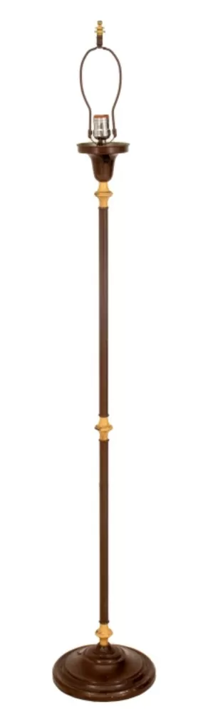 Art Deco Style Patinated Metal Floor Lamp