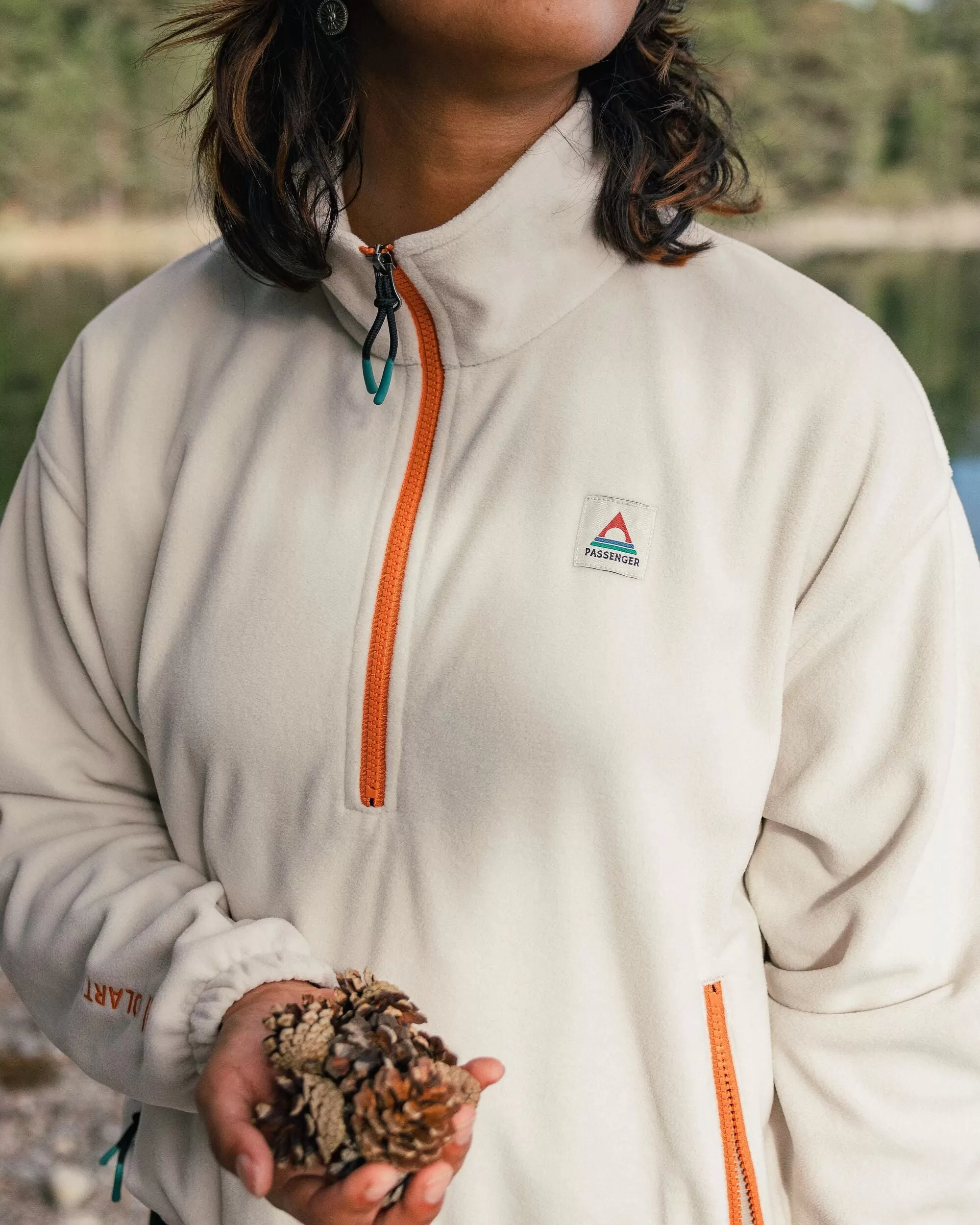 Ayla Recycled Micro Polartec Fleece - Vintage White