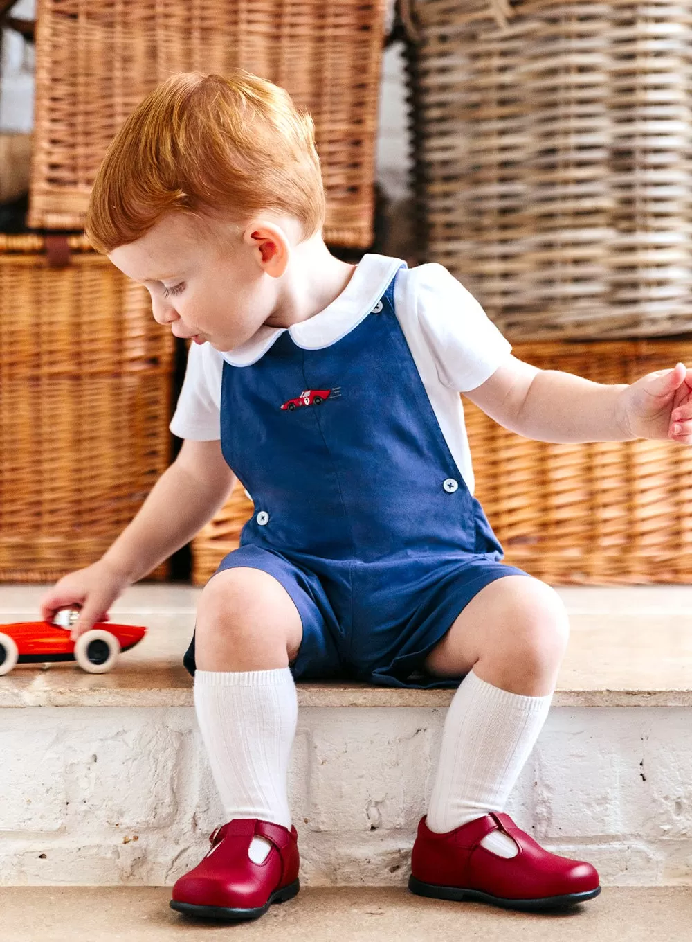 Baby Alexander Bib Shorts in French Navy