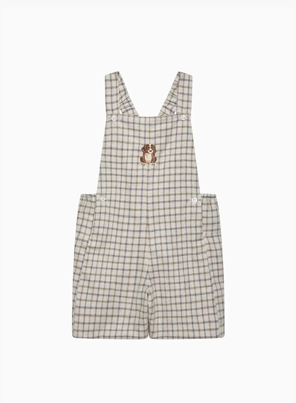 Baby Alfie Bib Shorts in Brown Check