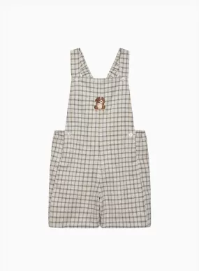 Baby Alfie Bib Shorts in Brown Check