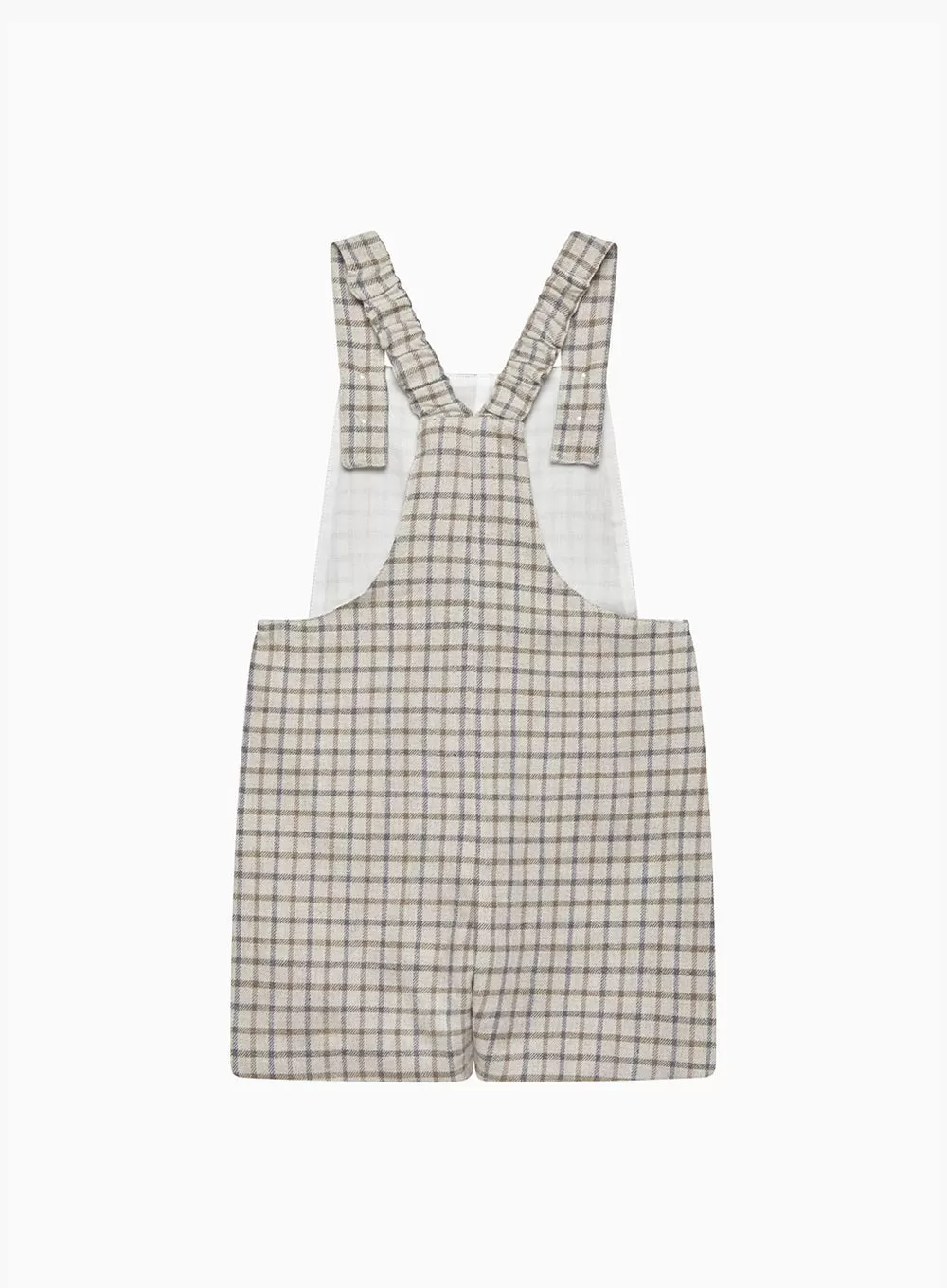 Baby Alfie Bib Shorts in Brown Check