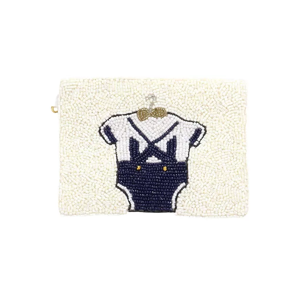 Baby Bodysuit Seed Beaded Mini Pouch Bag