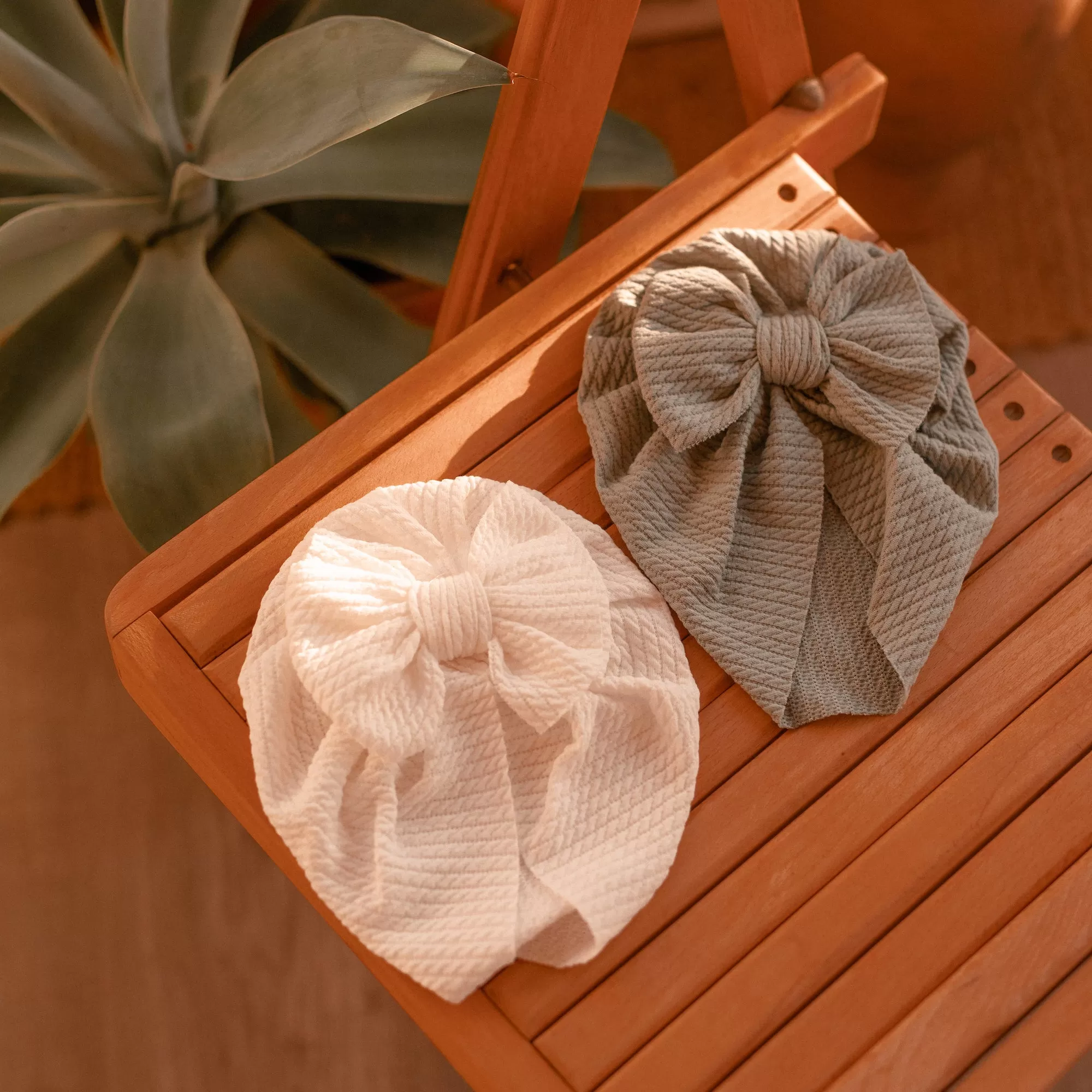 Baby Hattie Bow Turban — Tawny