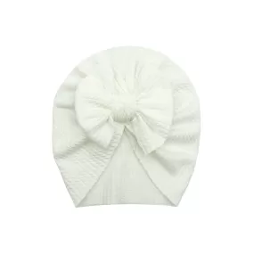 Baby Hattie Bow Turban — White