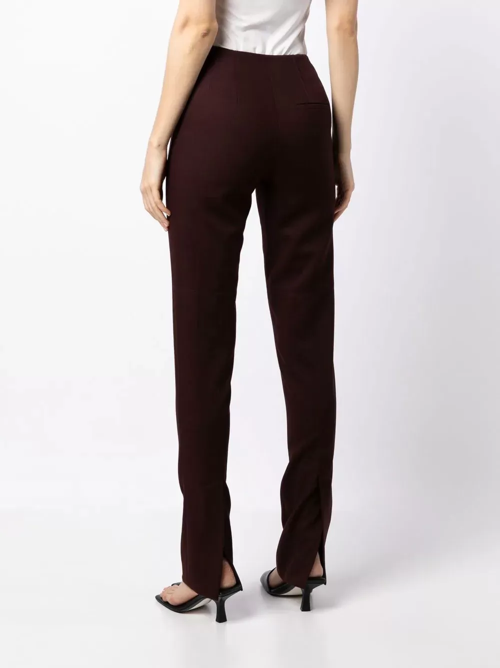 BACK SLITS SLIM PANTS