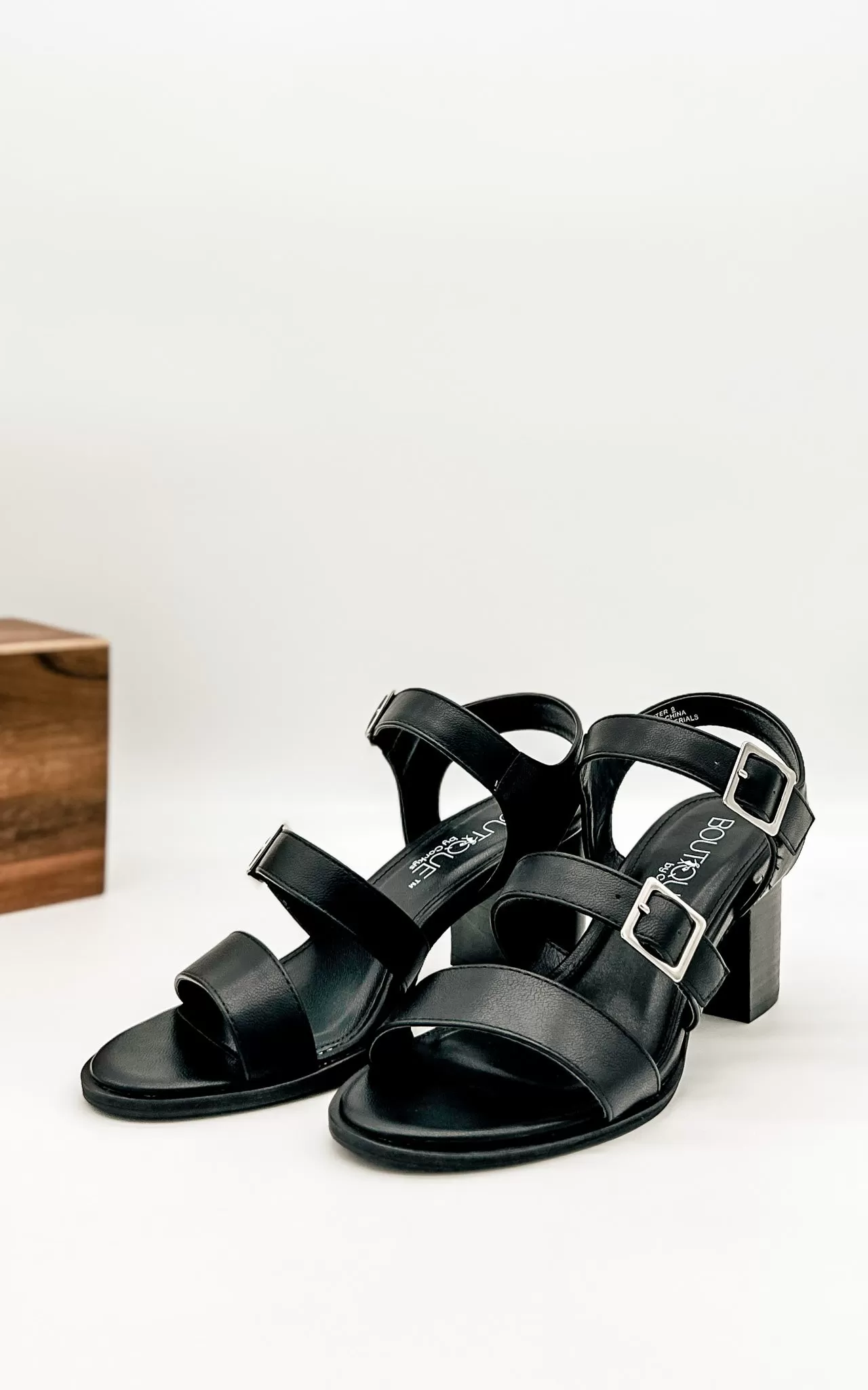 Banter Heeled Sandal in Black