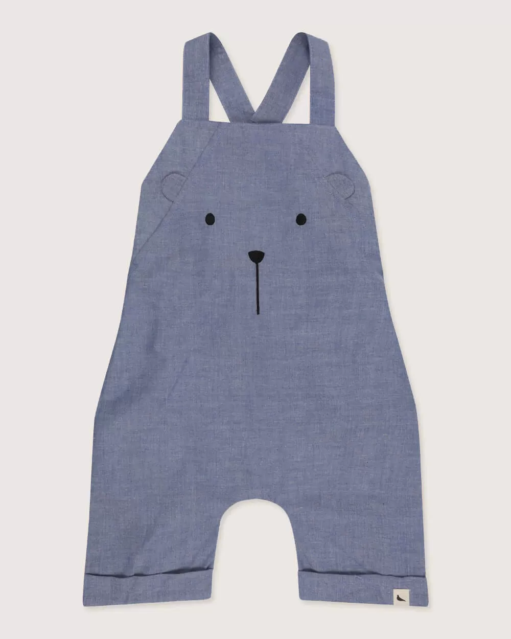 Bear Chambray Shortie Dungarees