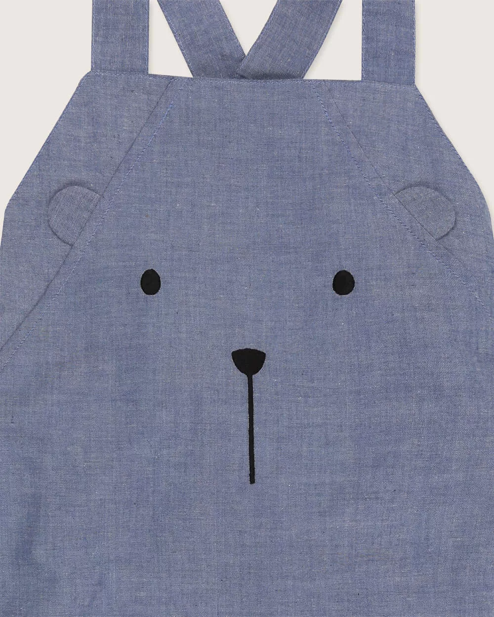 Bear Chambray Shortie Dungarees