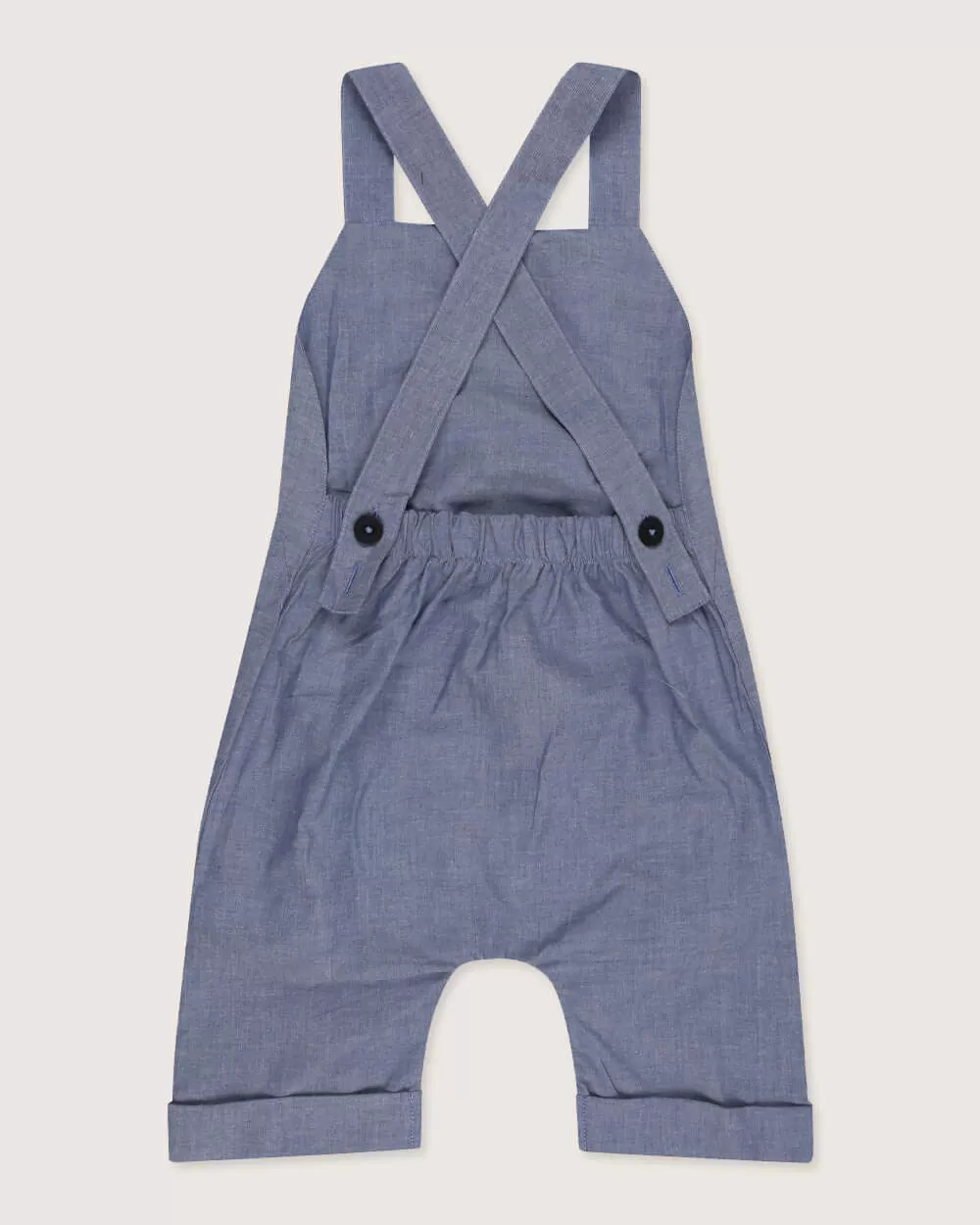 Bear Chambray Shortie Dungarees