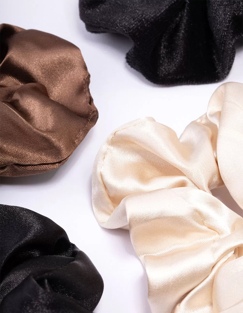 Black & Neutral Christmas Hair Scrunchie Gift 4-Pack