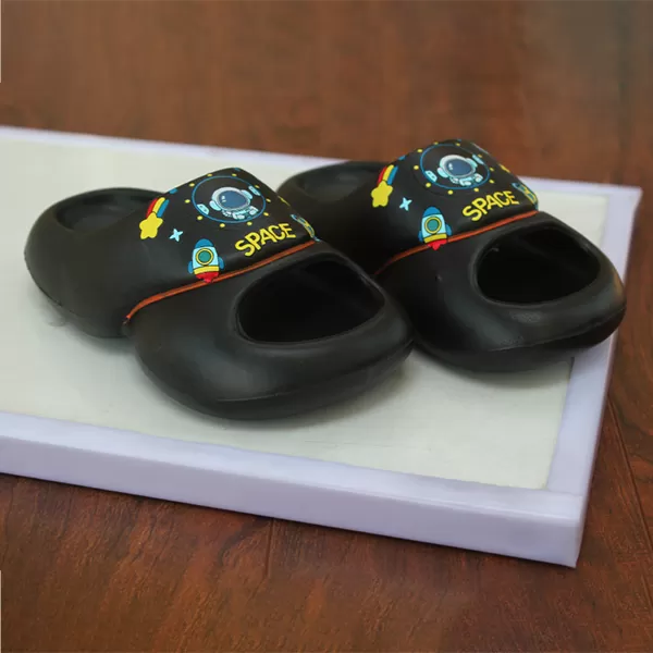 Black Baby Slippers for Baby Boy