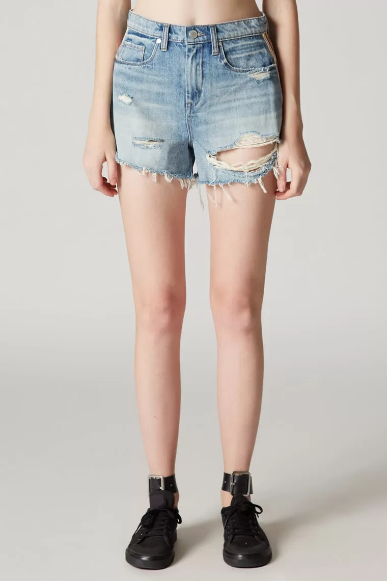 Blank NYC Now or Never Stripe High Rise Jean Shorts