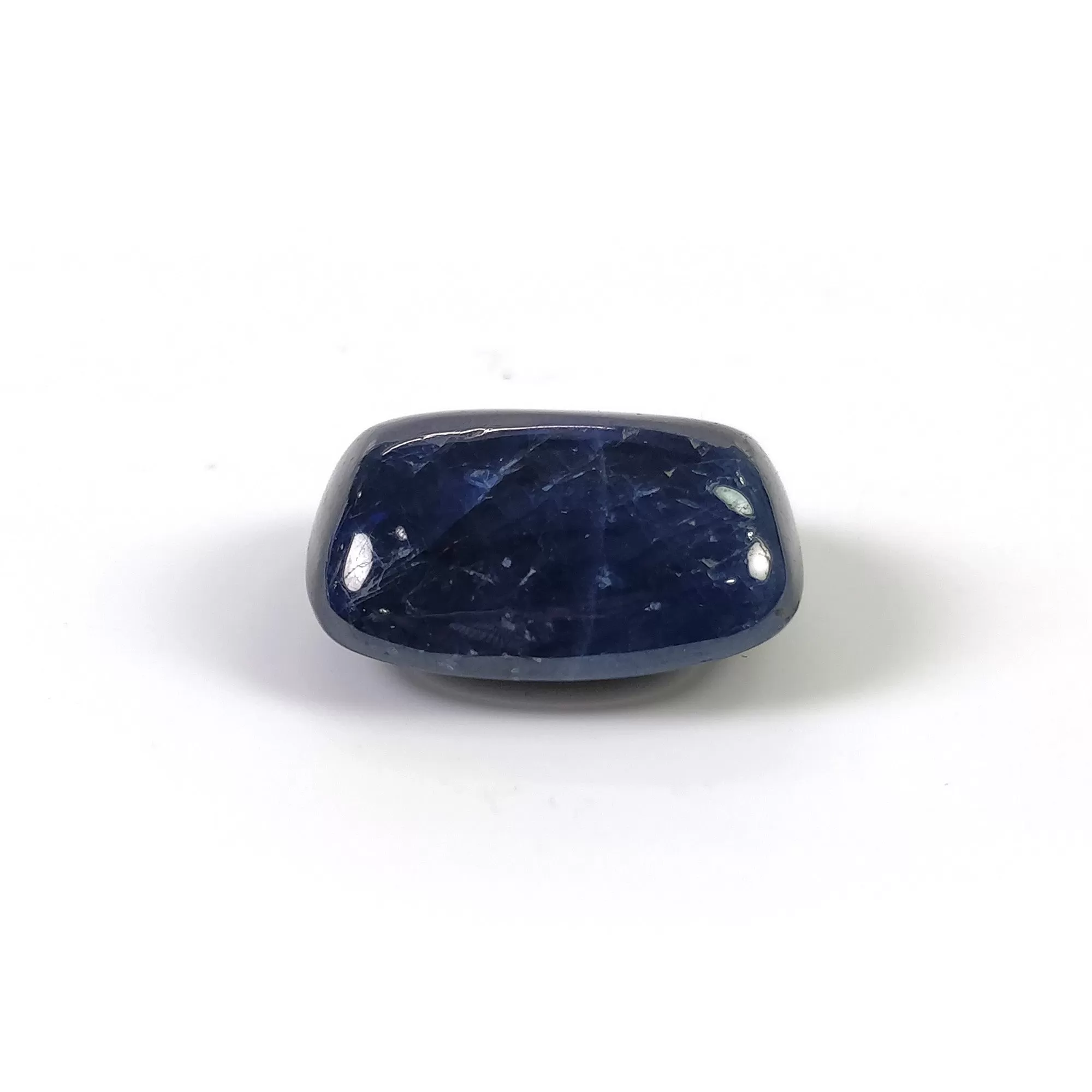 BLUE SAPPHIRE Gemstone Cabochon : 37.30cts Natural Untreated Unheated Sapphire Cushion Shape 20*18mm