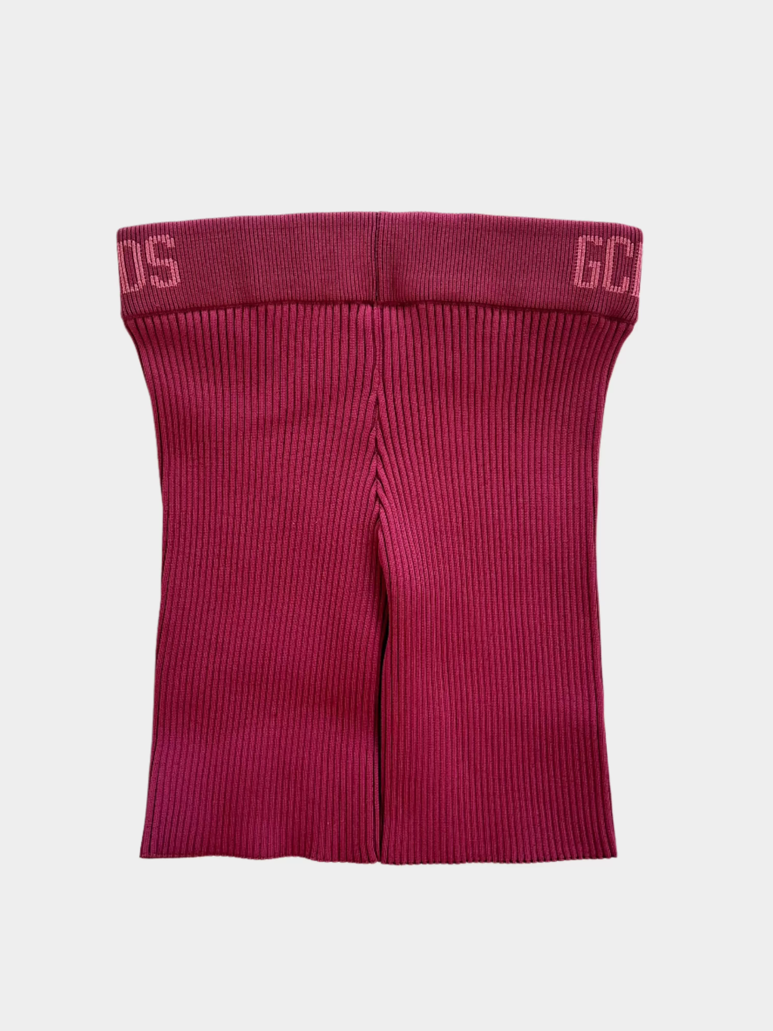 Bordeaux Ribbed Shorts