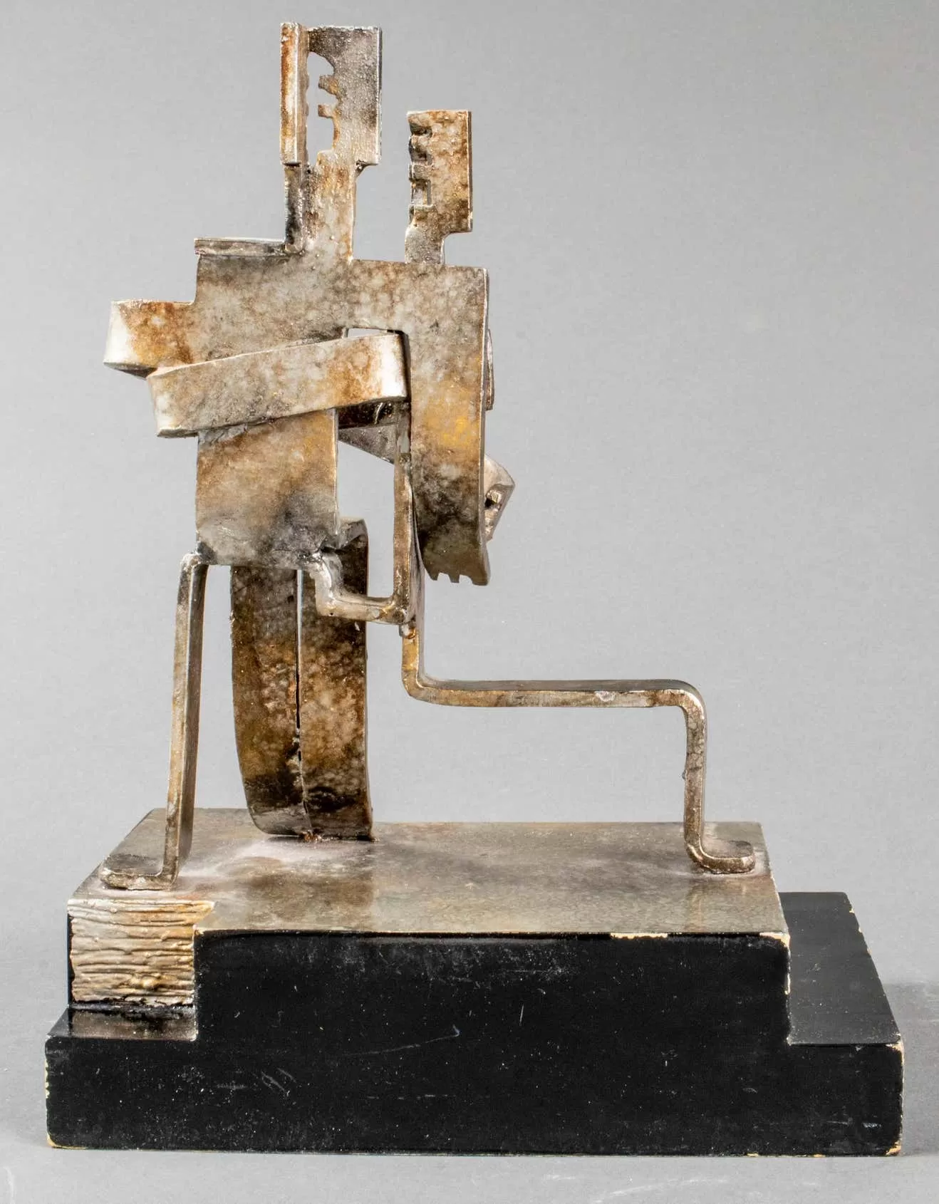 Brutalist Embracing Figures Modern Metal Sculpture