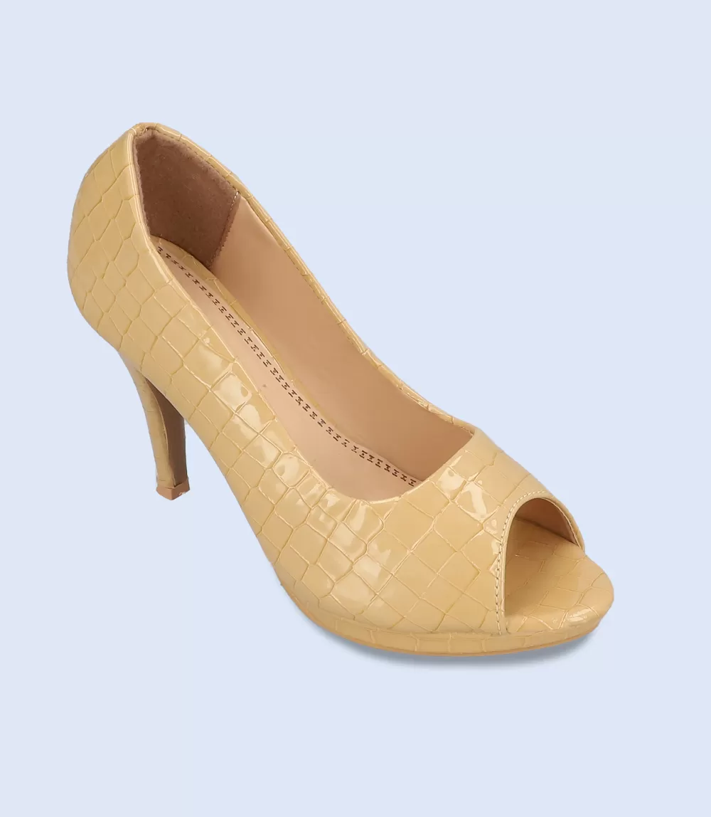 BW8223-BEIGE-Women Casual Peep Toe's