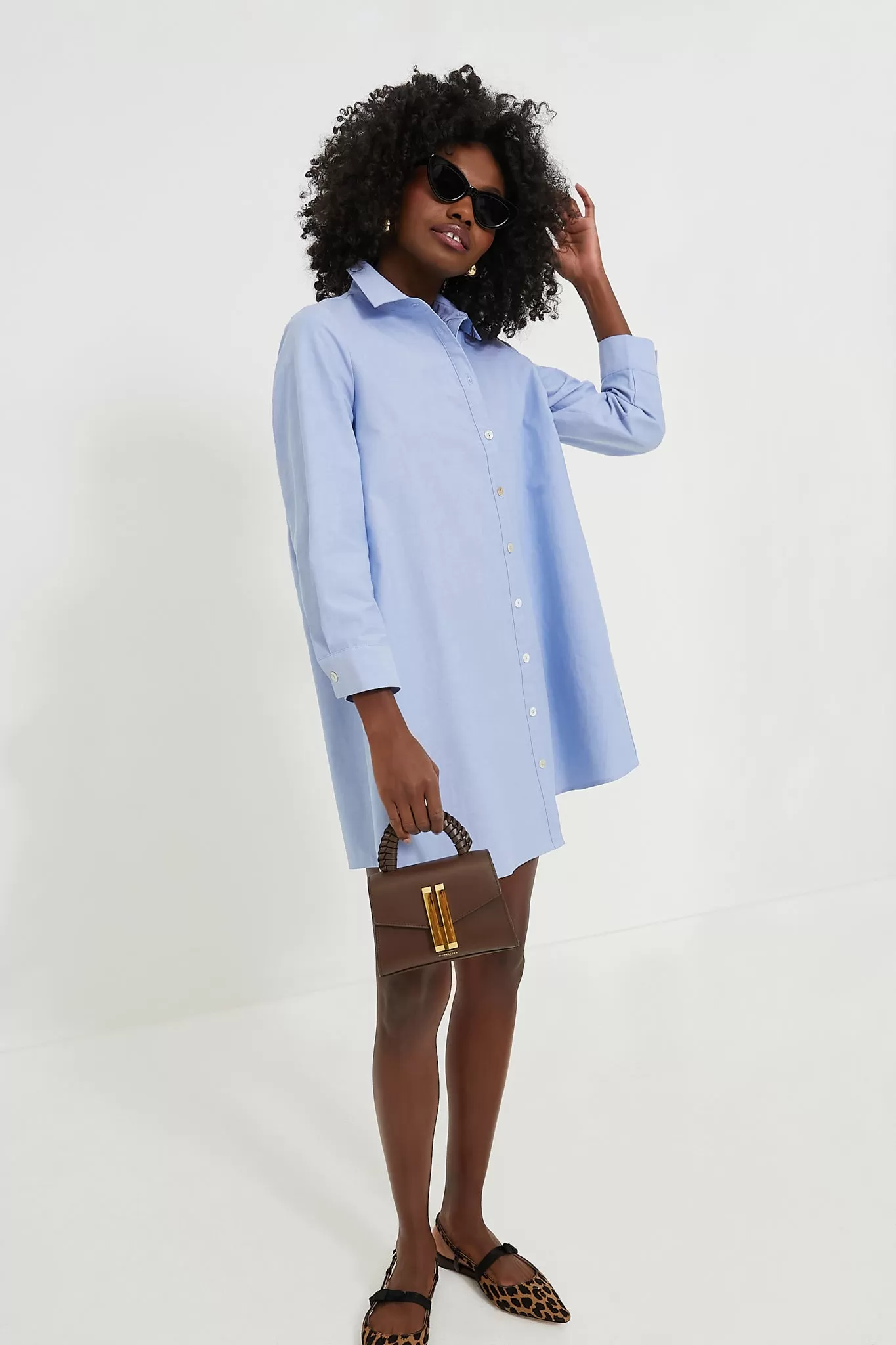 Chambray Harris Shirt Dress