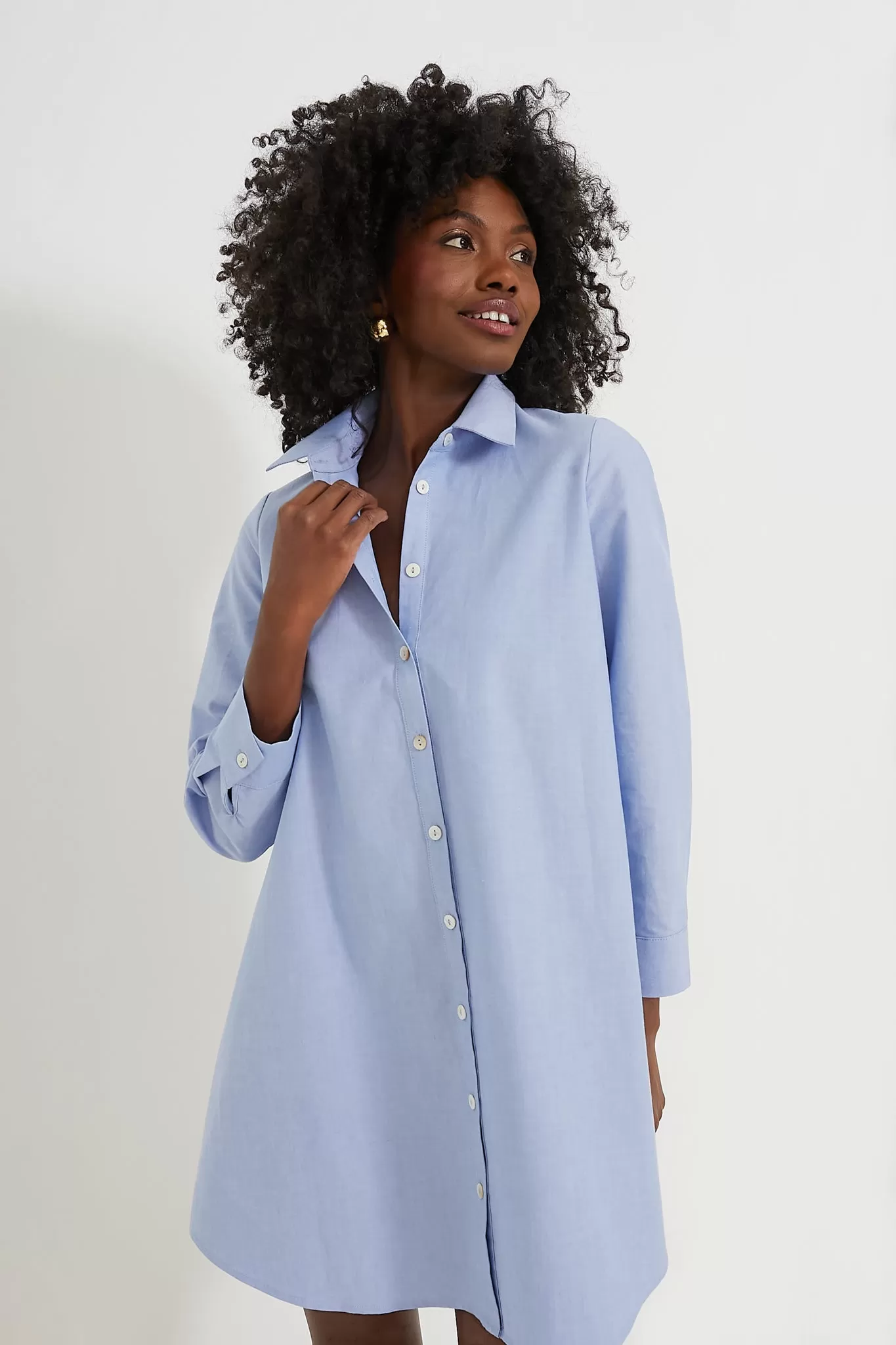 Chambray Harris Shirt Dress