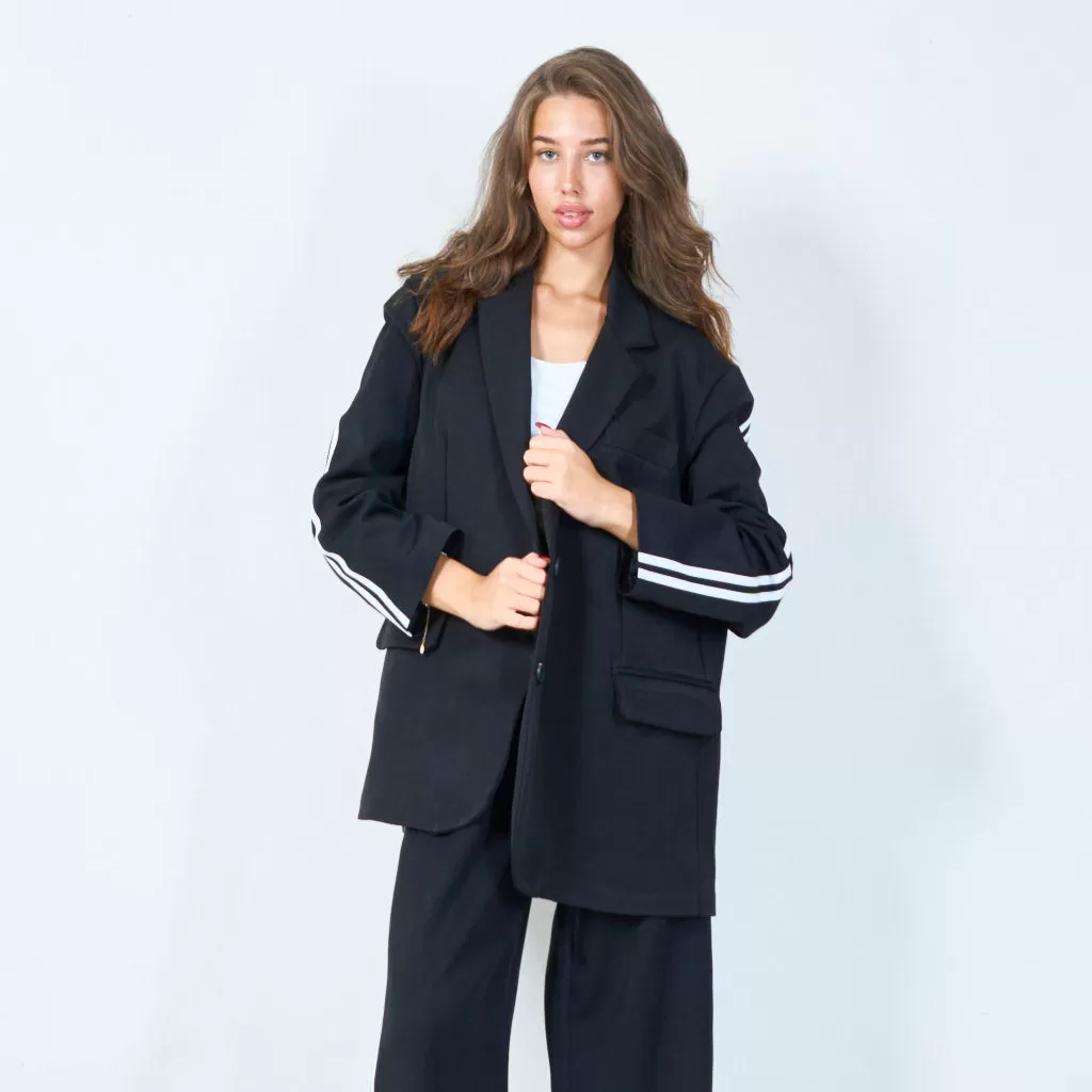 Classic tailored blazer with pocket details wholesale