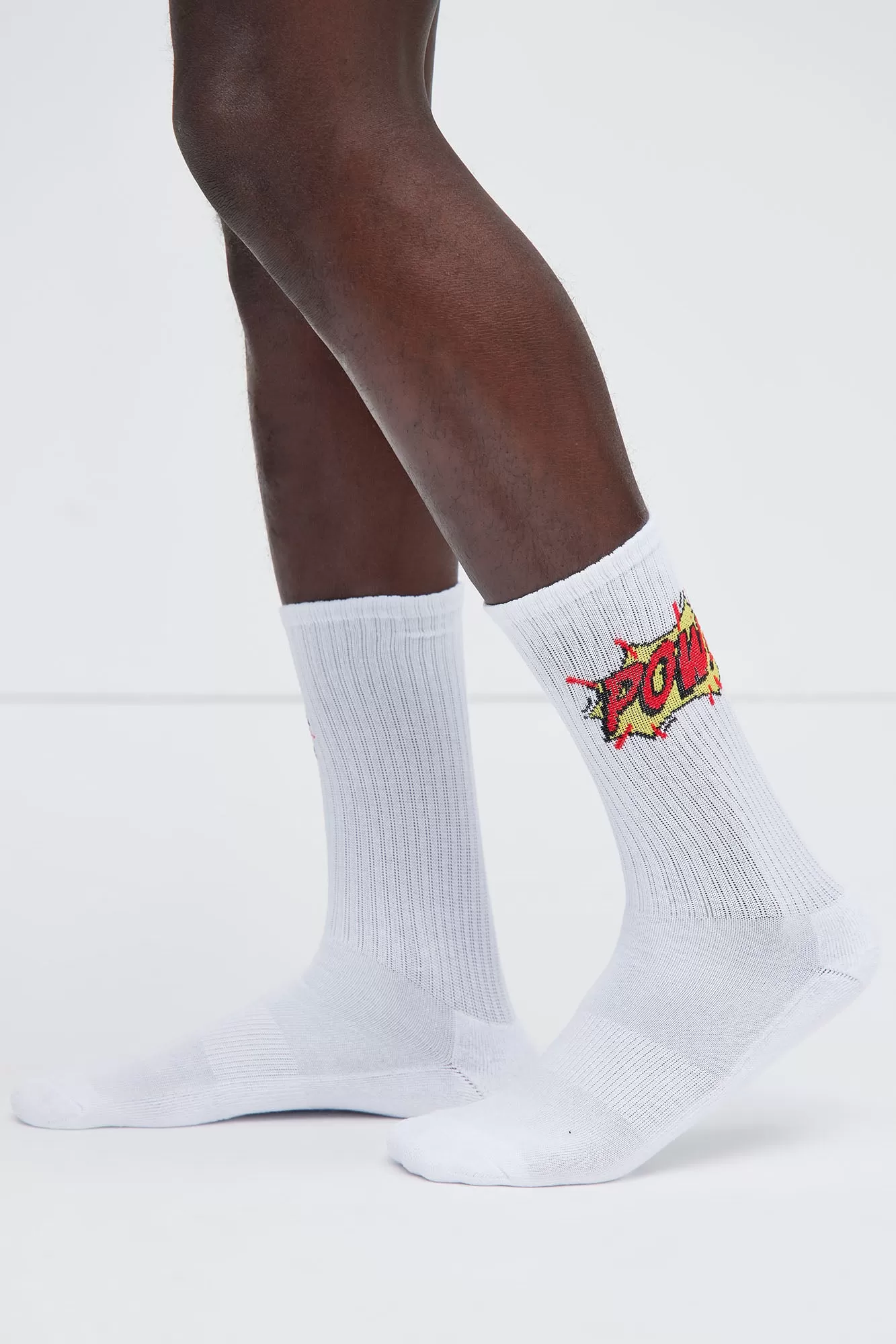 Comic Pow Socks 2 Pack - White