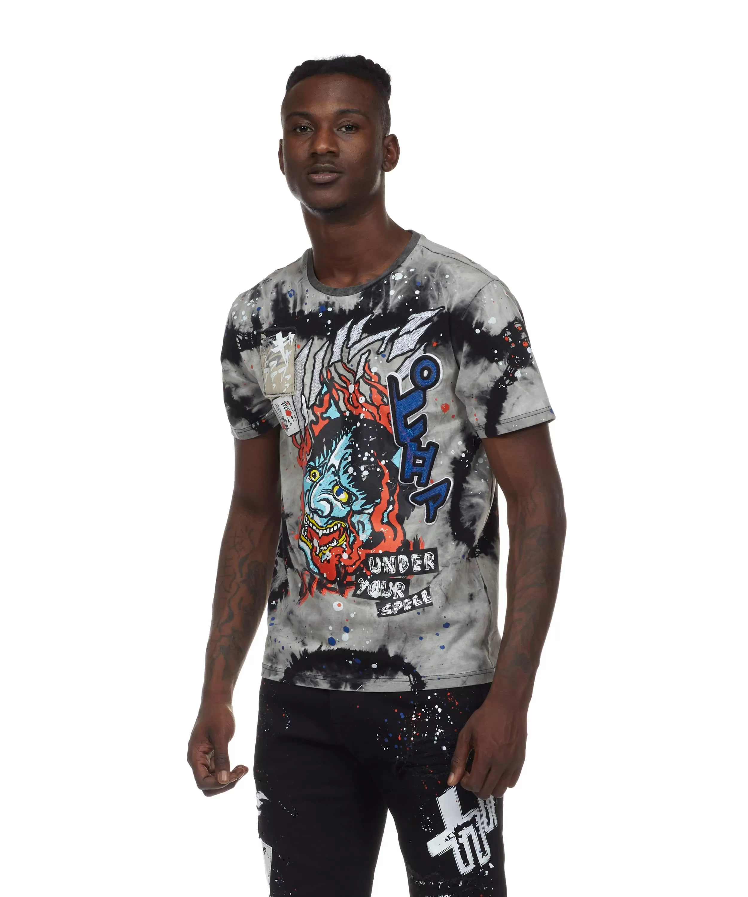 Demon Tie Dye Tee - Black