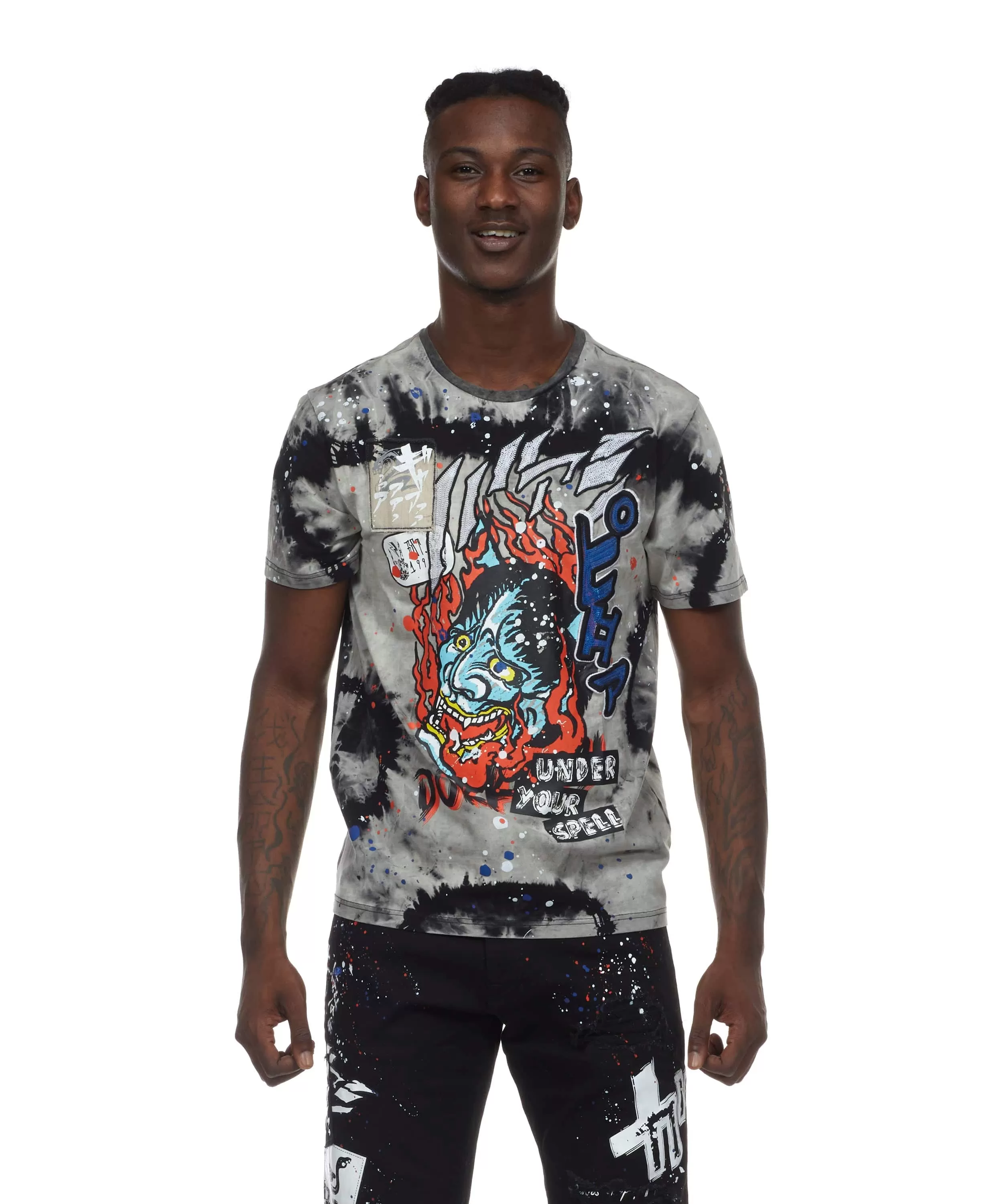 Demon Tie Dye Tee - Black