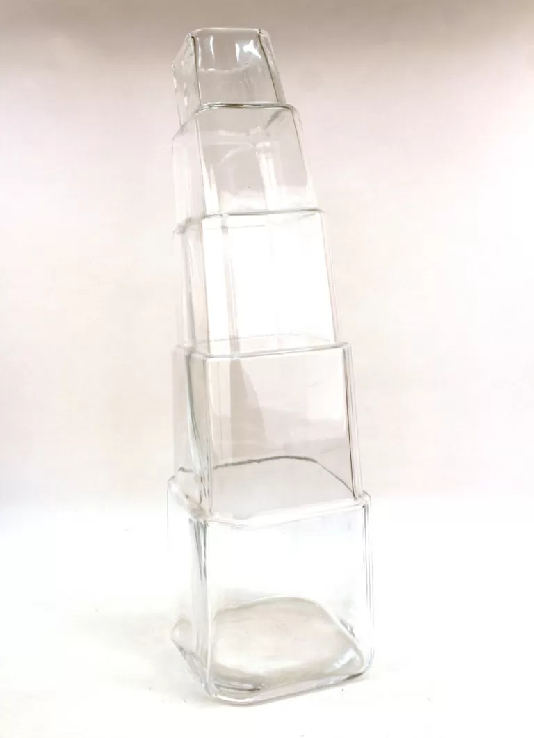 Denizli Modern Stacked Leaning Glass Vase