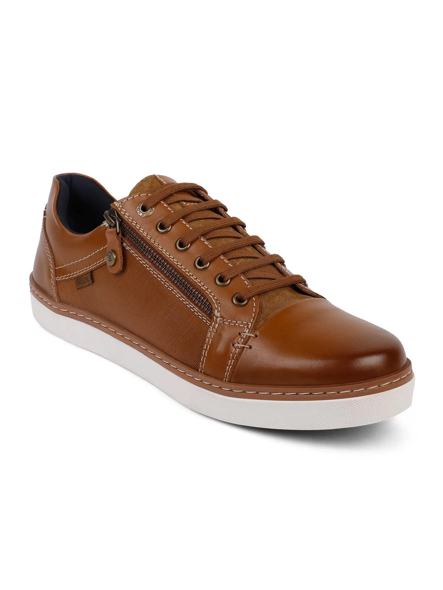 Ezok Men Tan Sneaker Casual Shoes