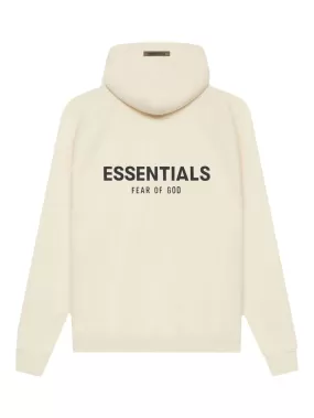 Fear Of God Essentials Back Logo Pullover Hoodie Cream/Buttercream [SS21]