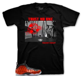 Foamposite Metallic Red Shirt - Trust Tony - Black