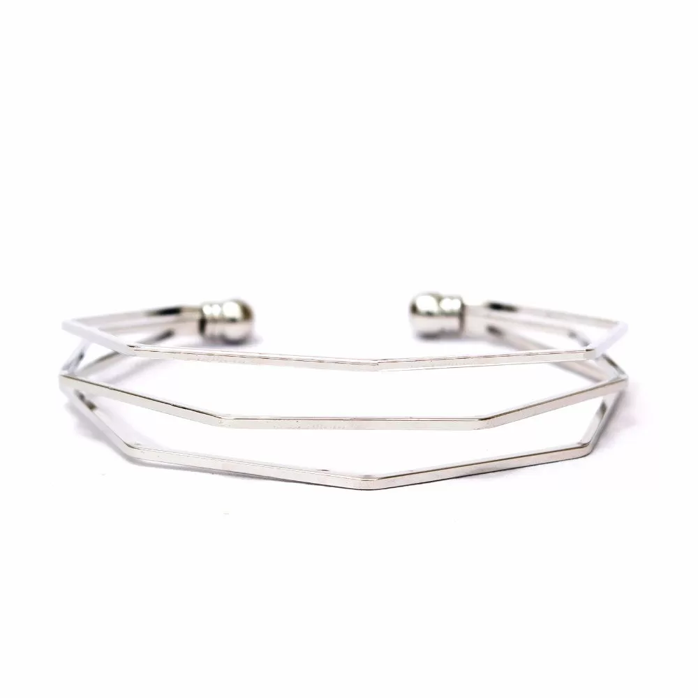 Futuristic White Bracelet Stack