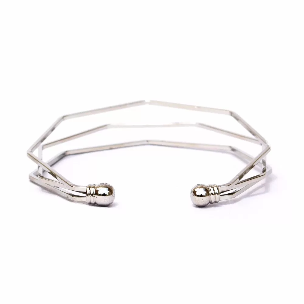 Futuristic White Bracelet Stack