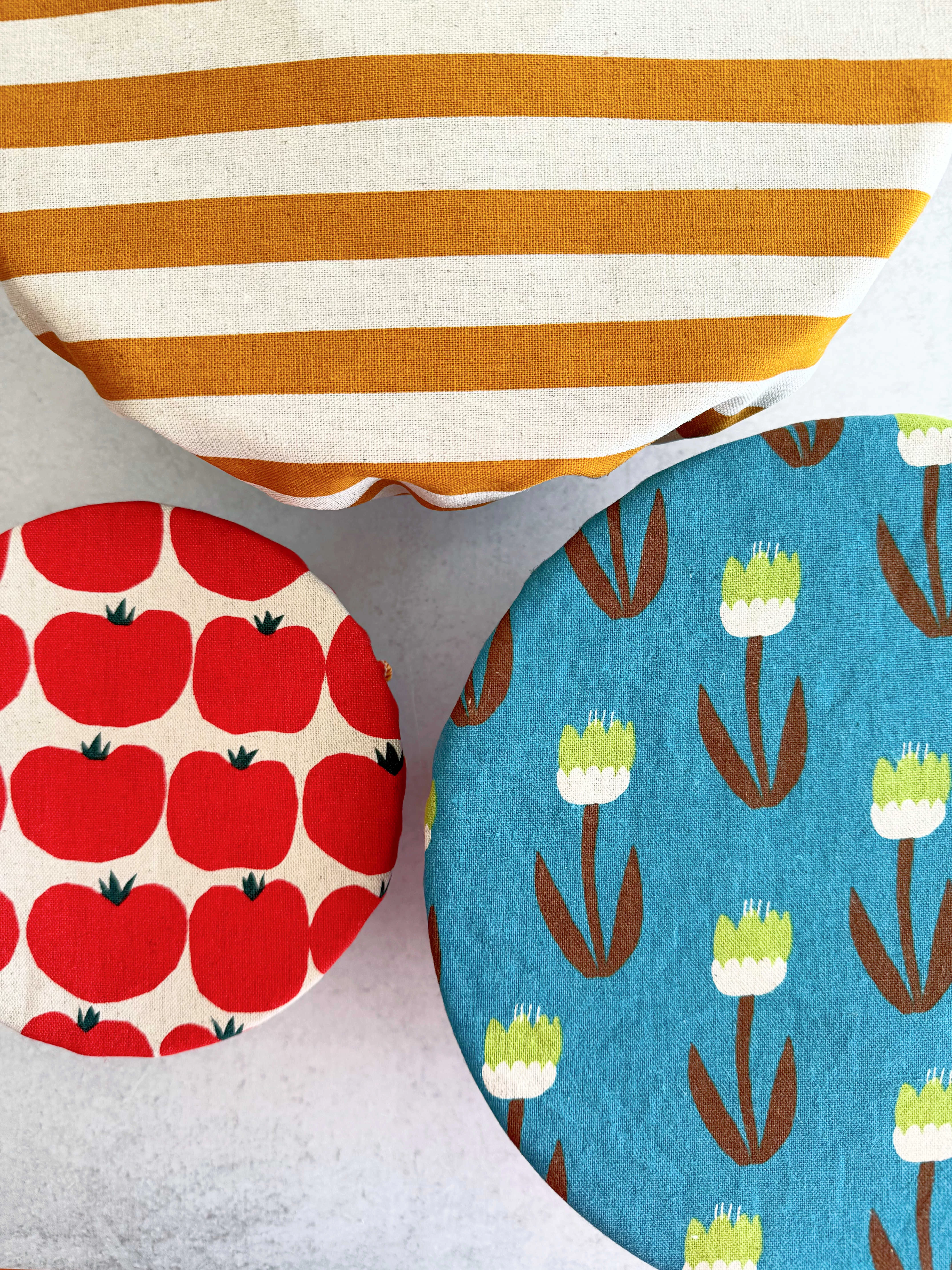 Garden Medley Reusable Bowl Covers, set of three