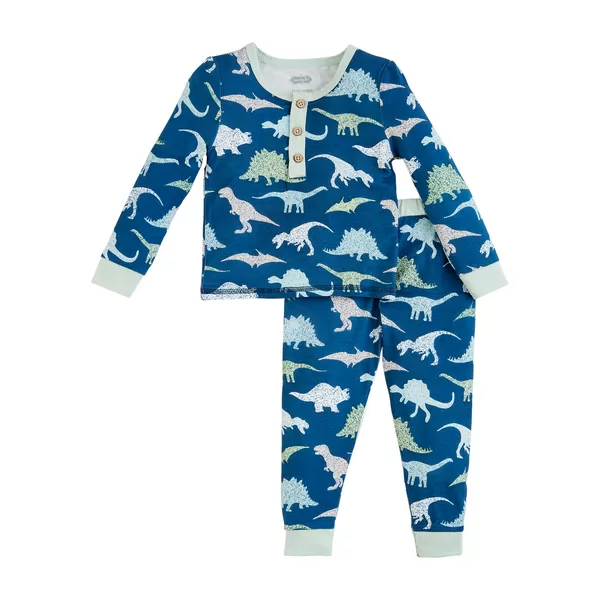 Glow Blue Dino PJ Set