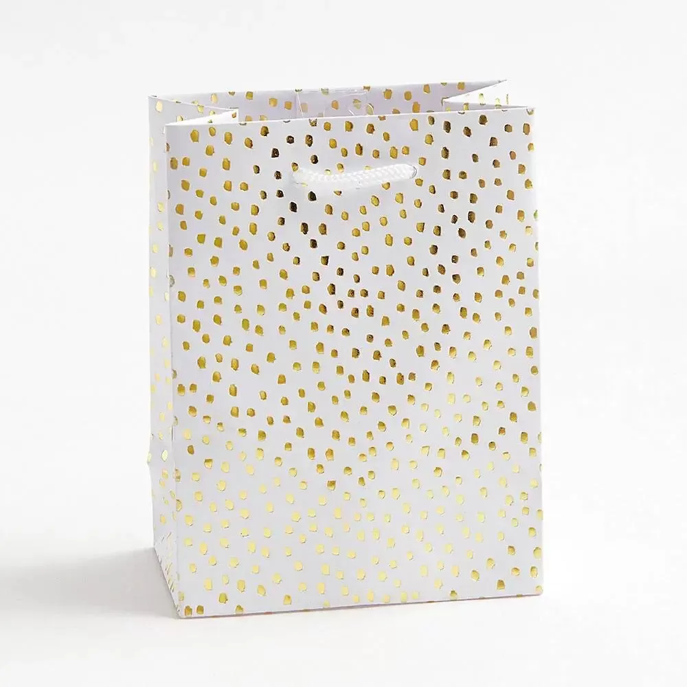 Gold Foil Flurry Small Gift Bag