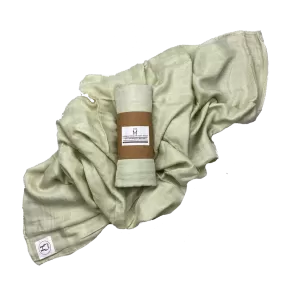 Halo & Horns Baby Swaddle/Wrap Organic Bamboo Muslin - Sage