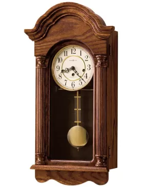 Howard Miller Daniel Pendulum Wall Clock - Chiming - Key Wound - Oak Yorkshire