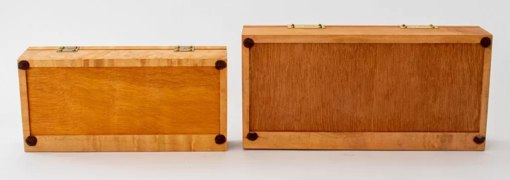 Irish Connemara Craft Burlwood Boxes, Pair