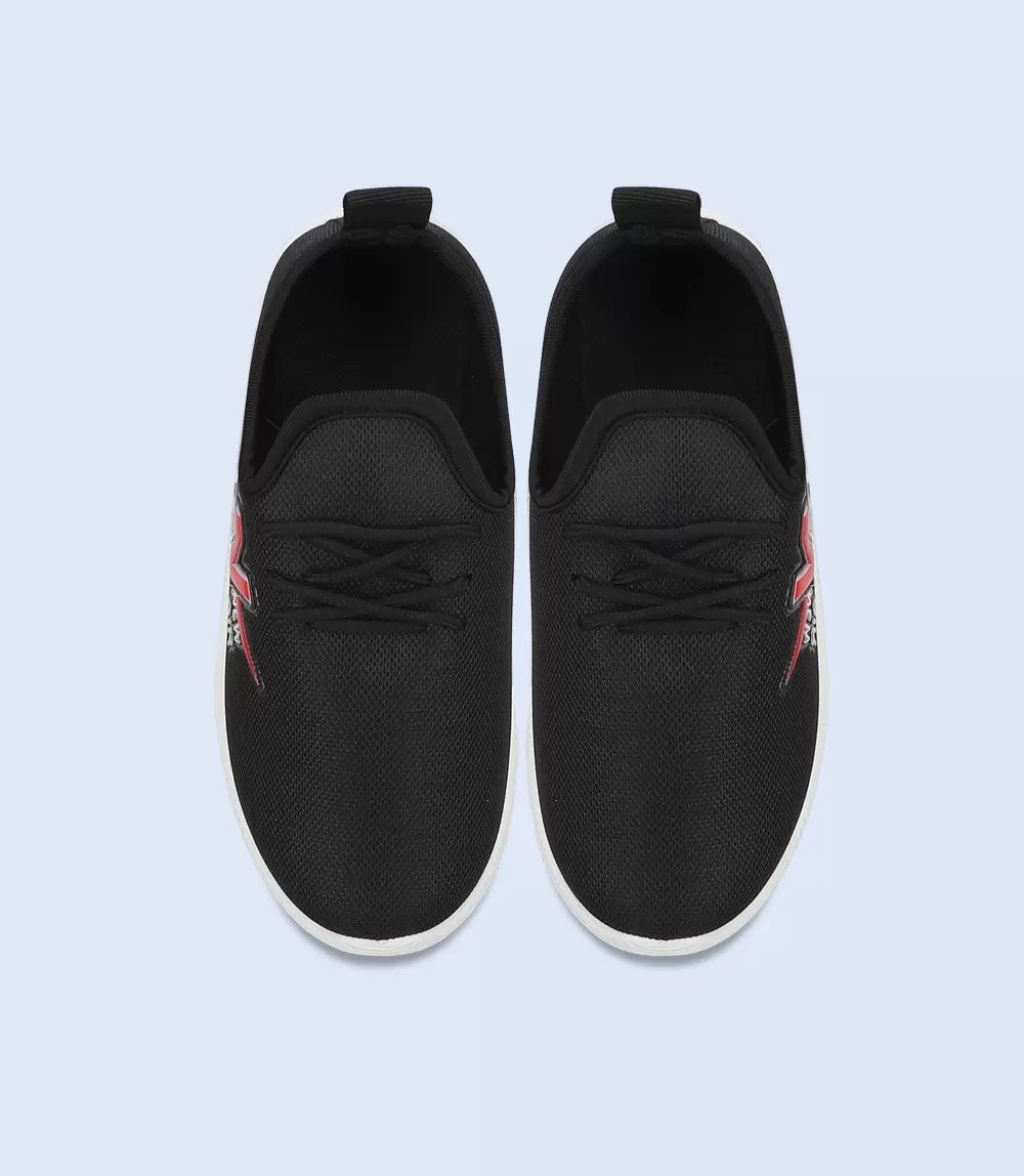 KB0128-BLACK-Boys Casual Sneakers