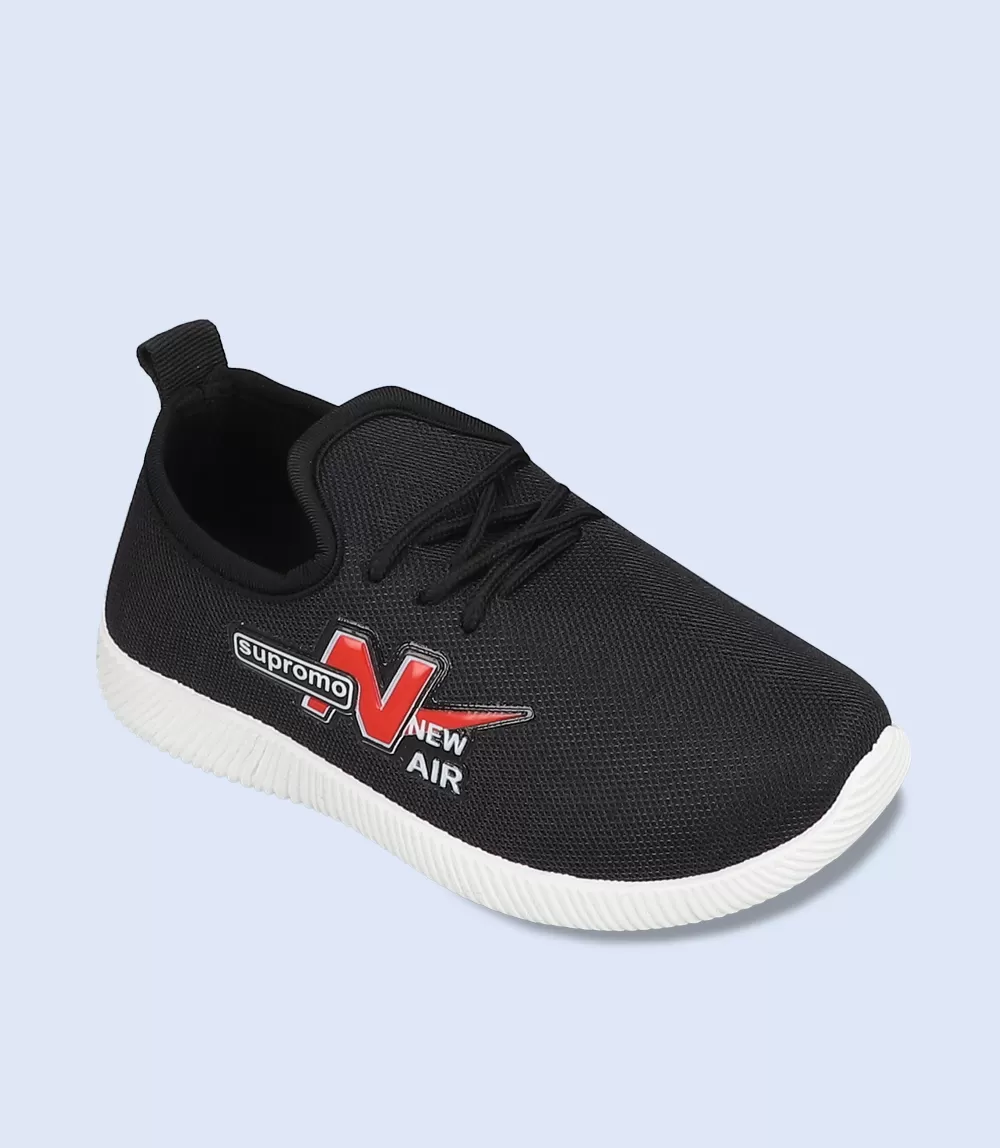 KB0128-BLACK-Boys Casual Sneakers