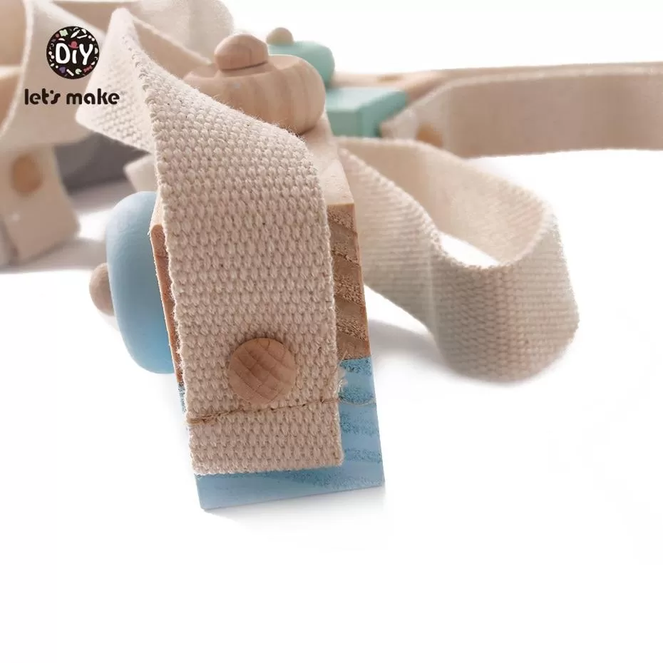 Let'S Make 1Pc Wooden Baby Toys Fashion Camera Wood Pendants Montessori Toys For Kids Wooden Diy Present Nursing Gift Baby Block