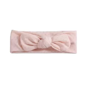 Lily Eyelet Baby Bowknot Headband in Fairy Floss