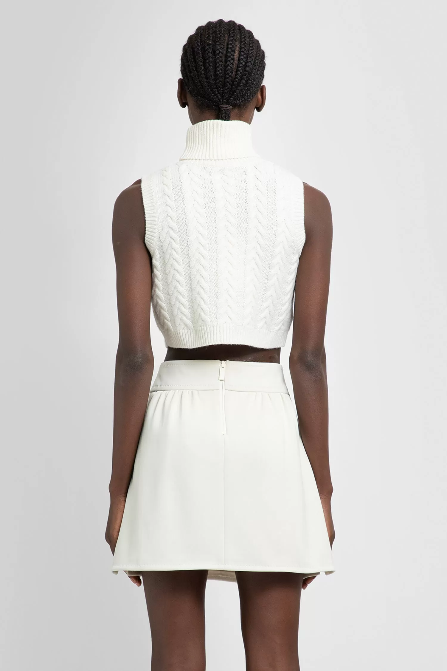 MAX MARA WOMAN OFF-WHITE VESTS