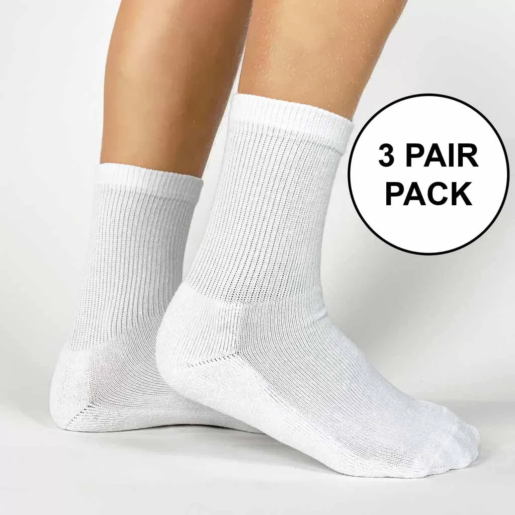 Medium Basic Cotton Ribbed Crew Socks, 3 Pack